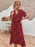 Robe d'Été Vintage Femme à Manches Mi-Longues en Tissu Léger 13