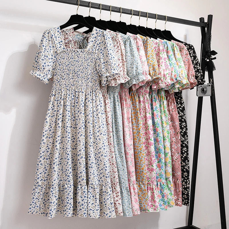 Robe d'été Bohème à Manches Courtes 0