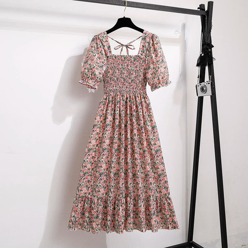 Robe d'été Bohème à Manches Courtes 11