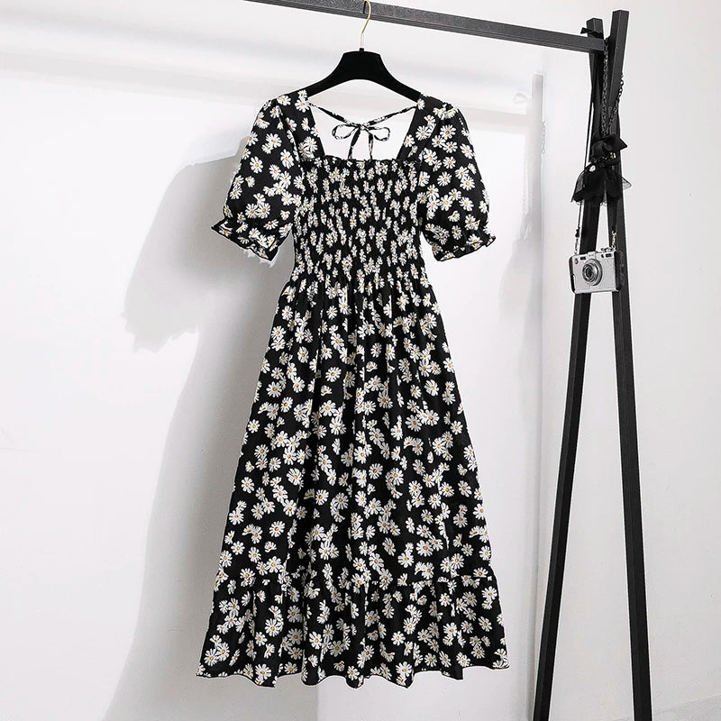 Robe d'été Bohème à Manches Courtes 15