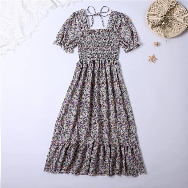 Robe d'été Bohème à Manches Courtes 5
