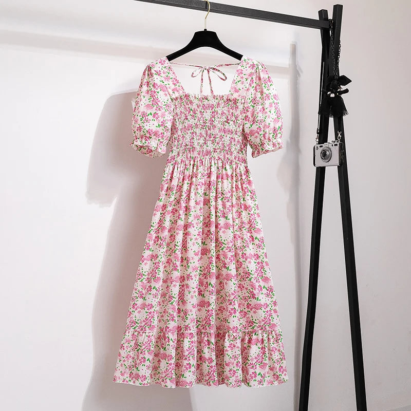 Robe d'été Bohème à Manches Courtes 6