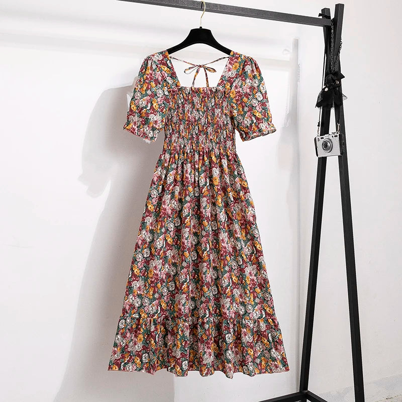 Robe d'été Bohème à Manches Courtes 8