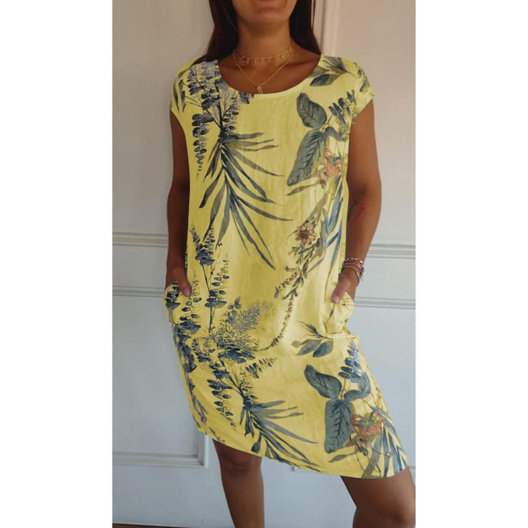 Robe d'été Femme Confortable à Col Rond 5