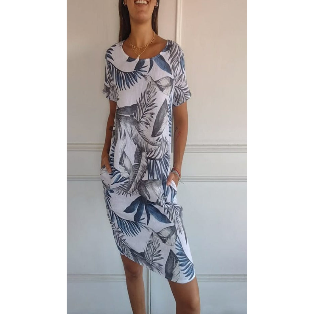 Robe d'été Femme Confortable à Col Rond 7