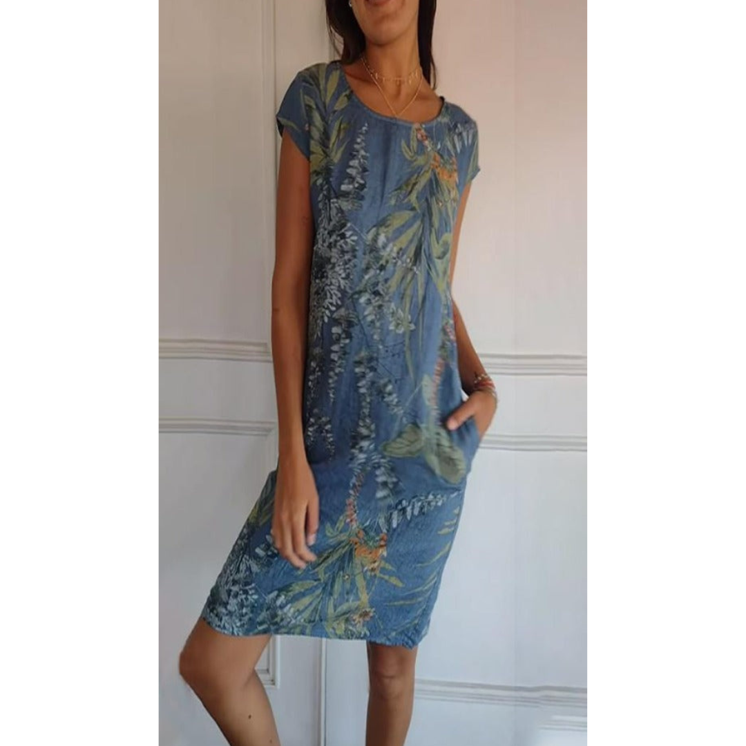 Robe d'été Femme Confortable à Col Rond 8