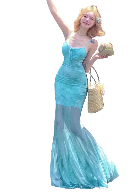 Robe d'été Femme Dos Nu Imprimée Bretelles Spaghetti 0