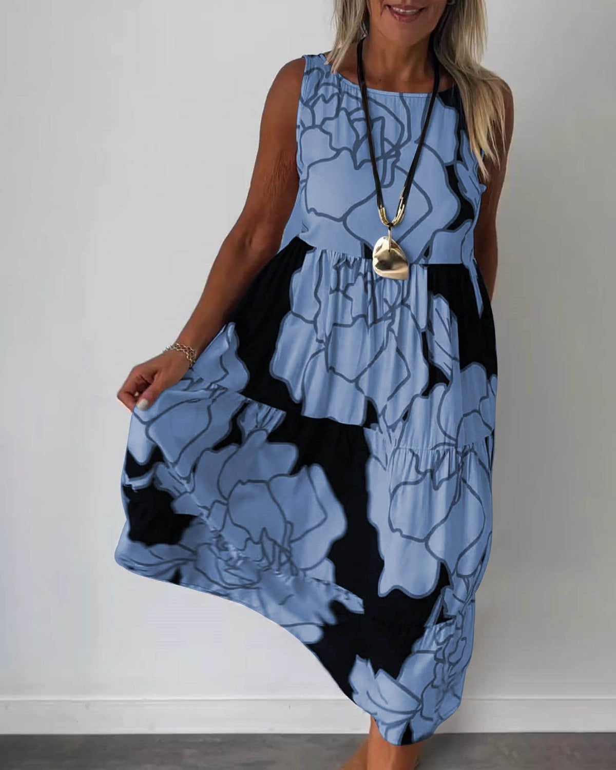 Robe d'été Femme Sans Manches Chic 4