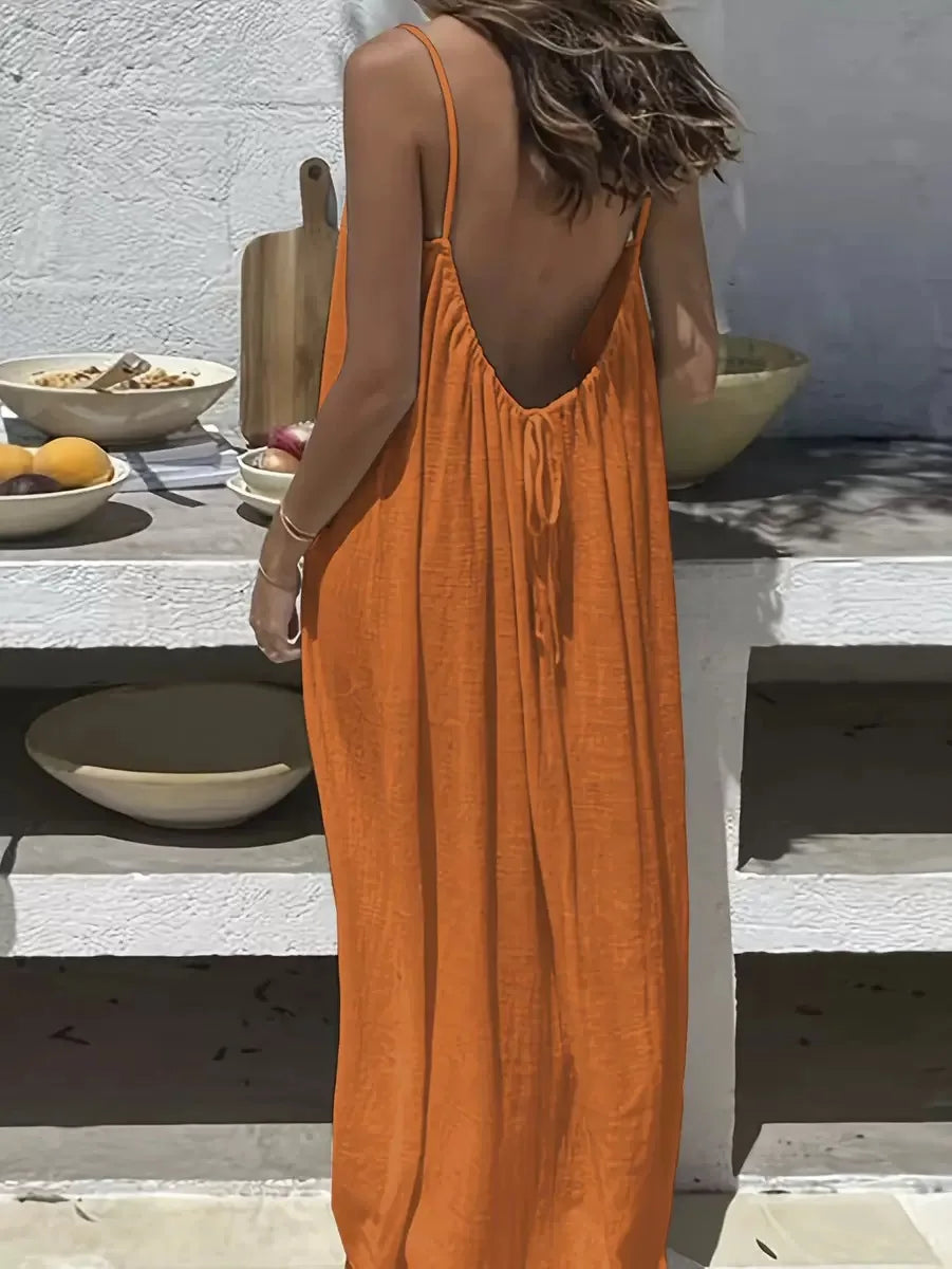 Robe d'été Femme à Bretelles Spaghetti Décontractée 24