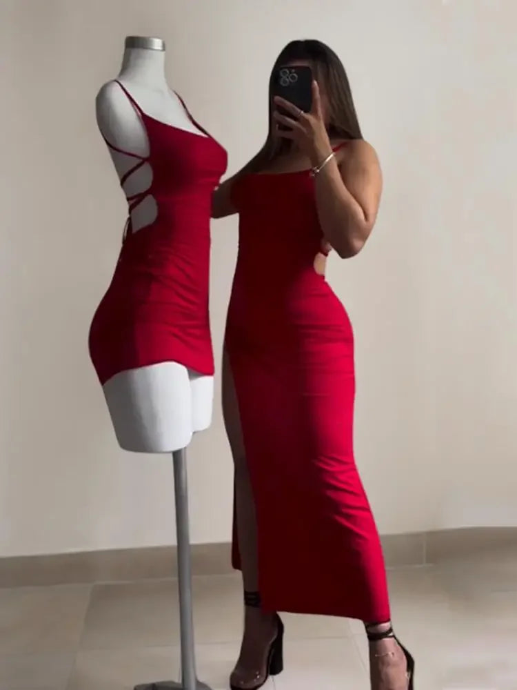 Robe d'été à bretelles licou pour femme 5