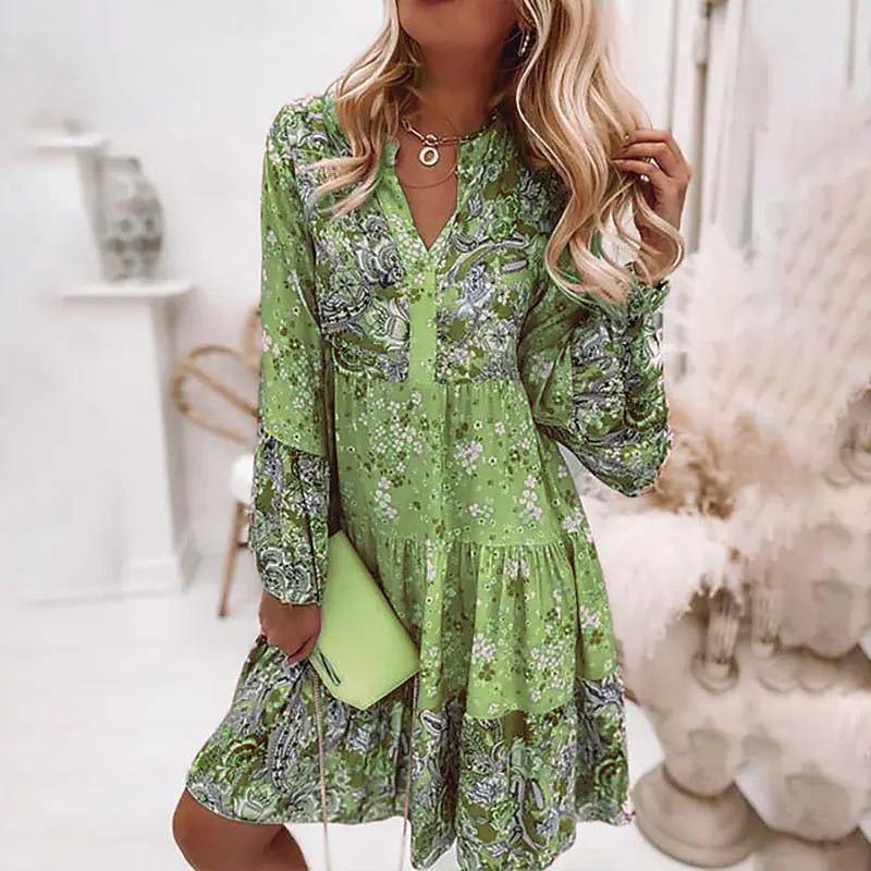 Robe d'été à col V pour femmes 2