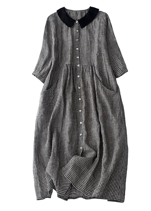 Robe d'été à col claudine en patchwork 0