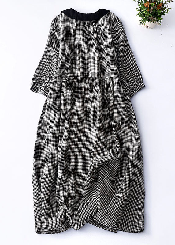 Robe d'été à col claudine en patchwork 1