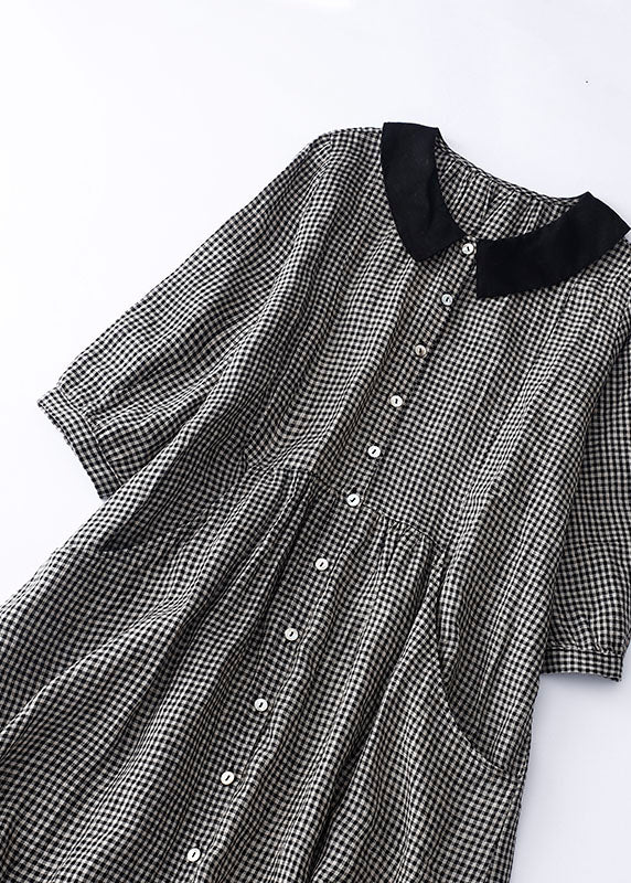 Robe d'été à col claudine en patchwork 2