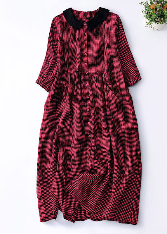 Robe d'été à col claudine en patchwork 6
