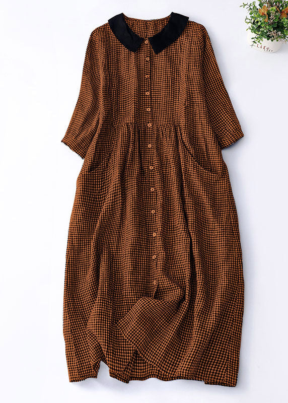 Robe d'été à col claudine en patchwork 7