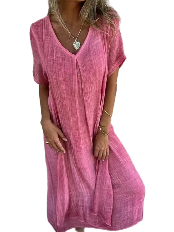 Robe d'été à col en V pour femmes 2