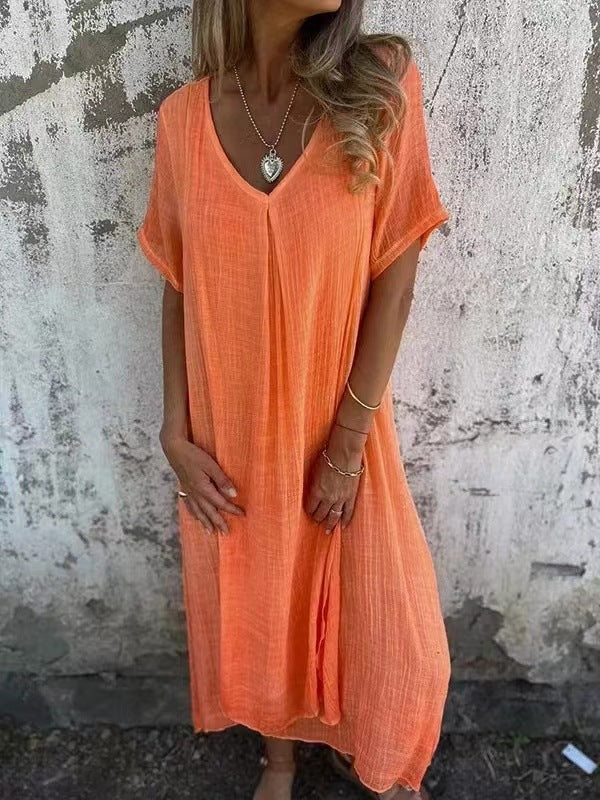 Robe d'été à col en V pour femmes 3