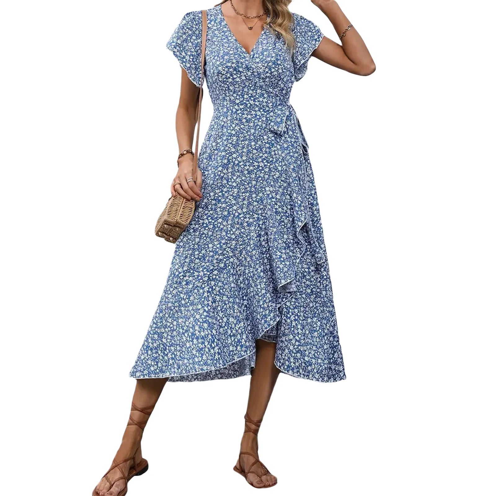 Robe d'été à volants pour femmes 11