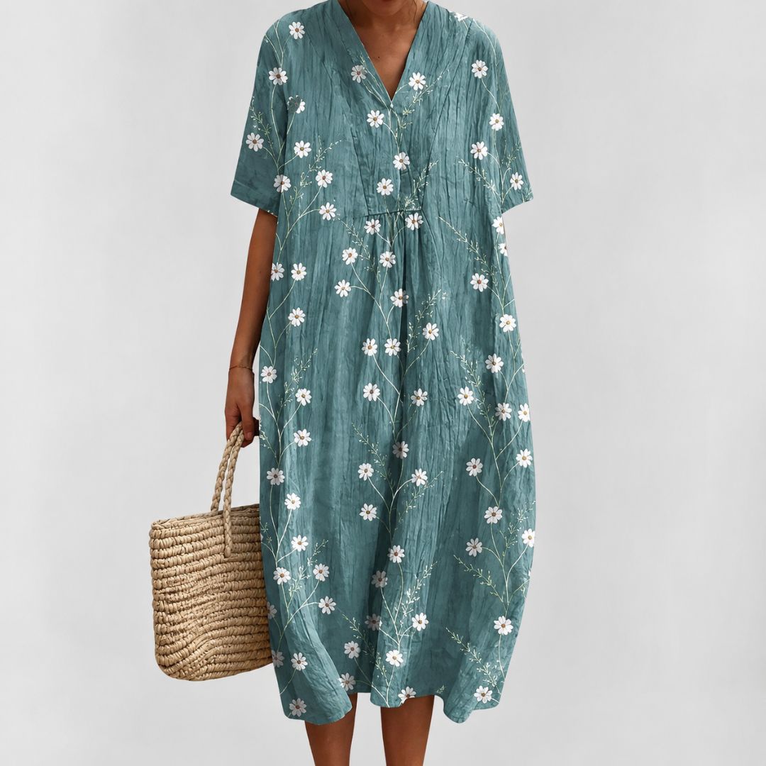 Robe d'été ample à fleurs pour femme 13