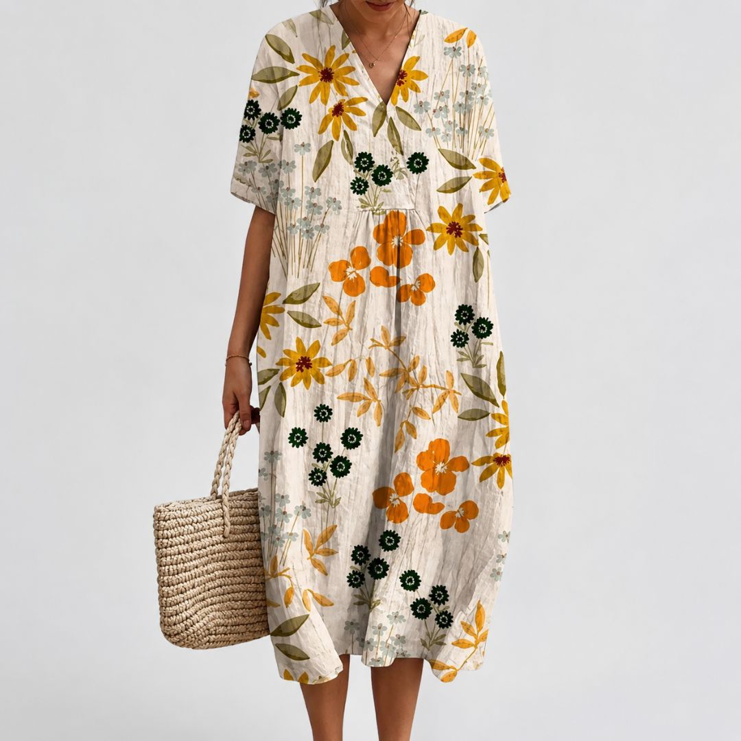 Robe d'été ample à fleurs pour femme 4