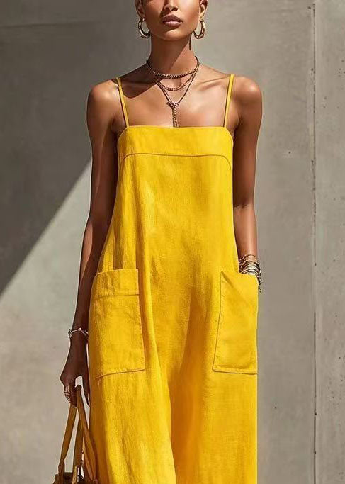 Robe d'été femme à bretelles spaghetti avec poches et dentelle patchwork 3