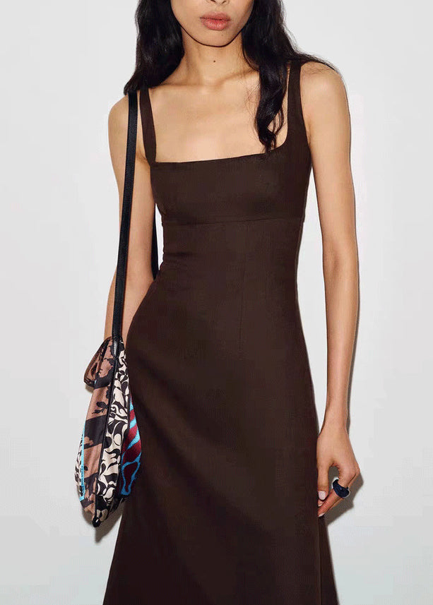 Robe d'été femme coupe ajustée col carré style bohème 3