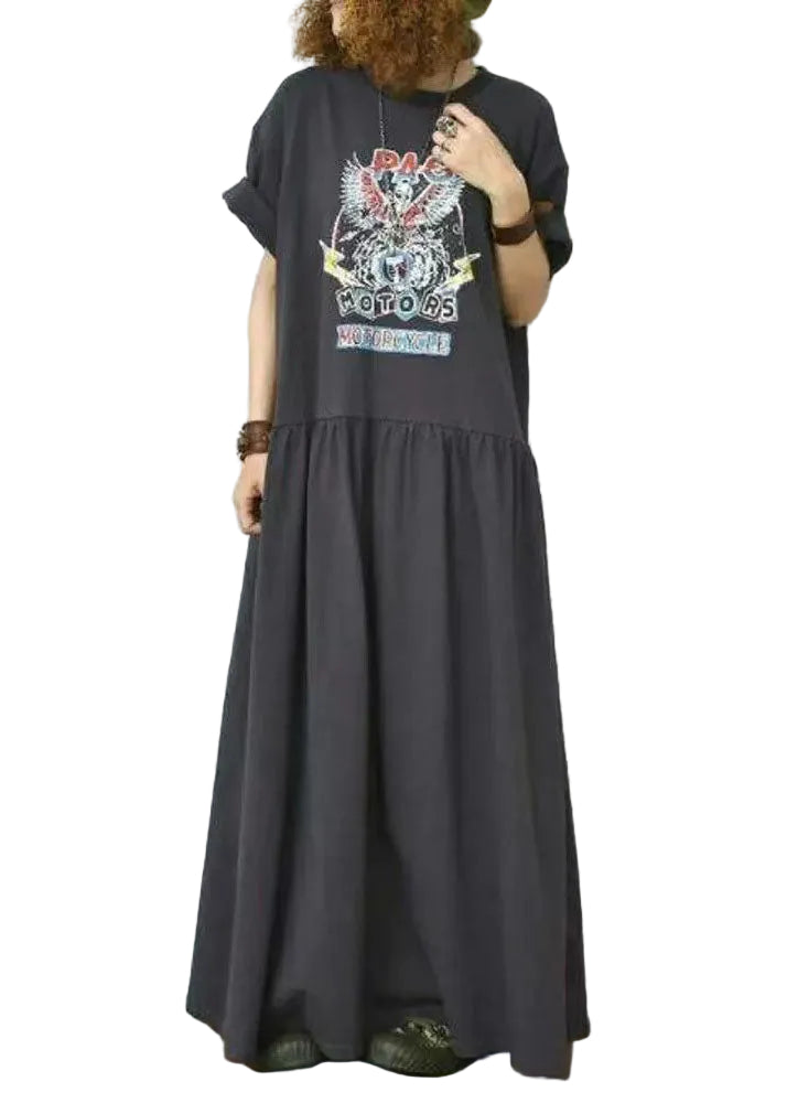 Robe d'été femme style bohème à ourlet large 0