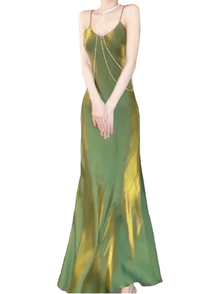 Robe d'été longue à bretelles spaghetti pour femmes 1