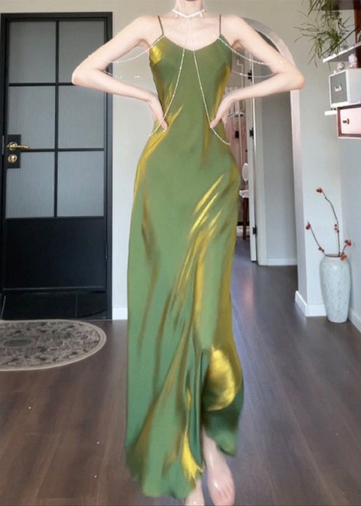 Robe d'été longue à bretelles spaghetti pour femmes 2
