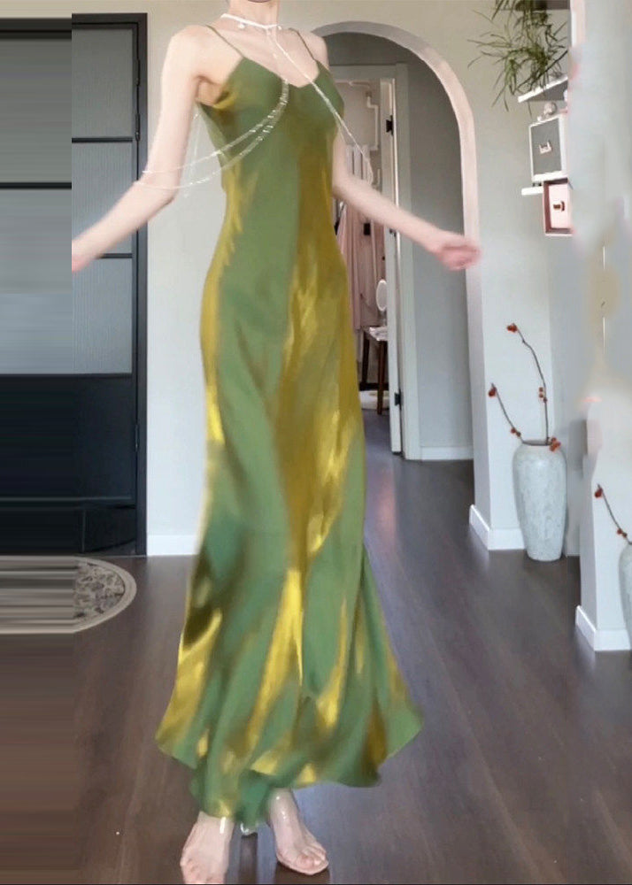 Robe d'été longue à bretelles spaghetti pour femmes 3