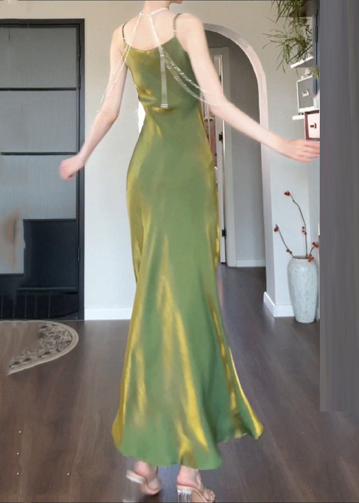Robe d'été longue à bretelles spaghetti pour femmes 4