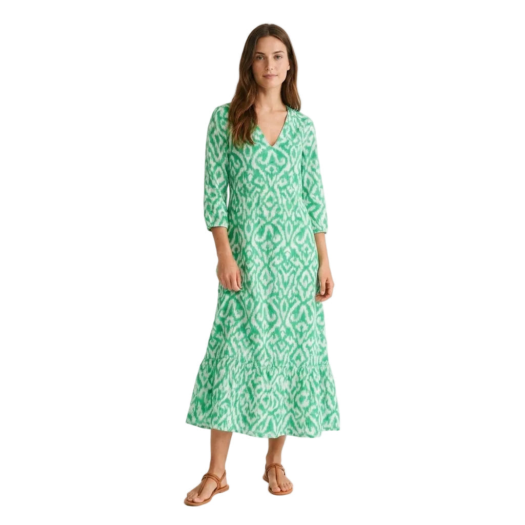 Robe d'été pour femme avec col en V et manches courtes 0
