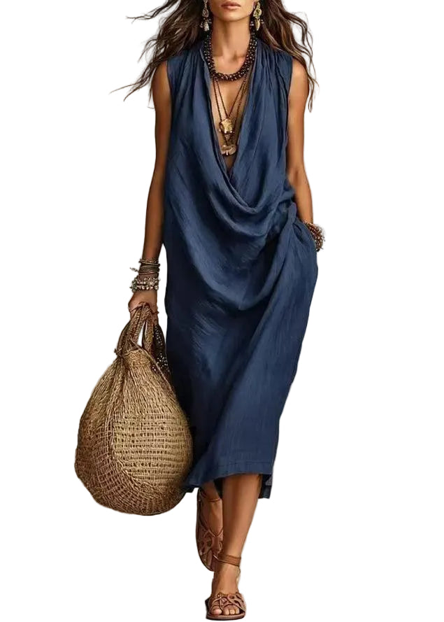 Robe d'été pour femmes col en V ample 0