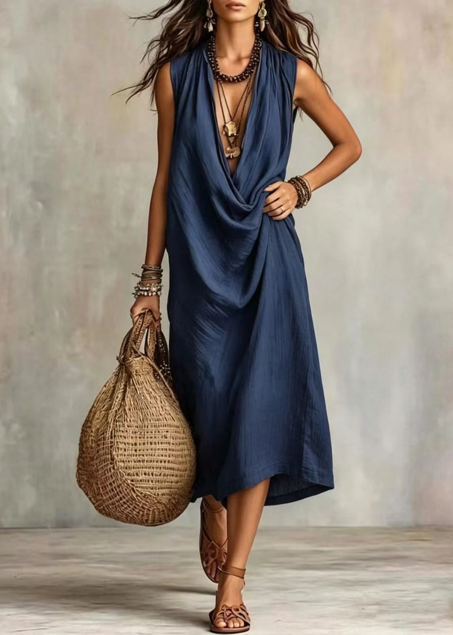 Robe d'été pour femmes col en V ample 1