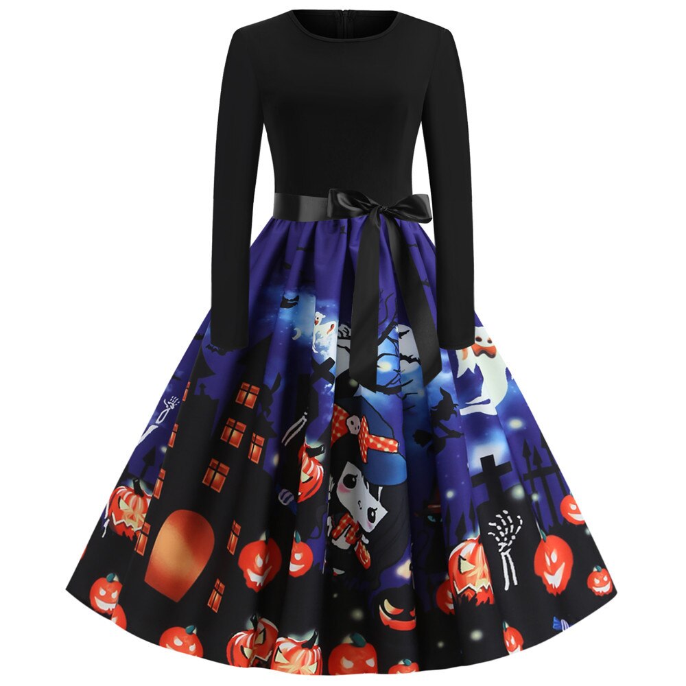 Robe de Costume Gothique à Manches Longues Tissu Doux 12