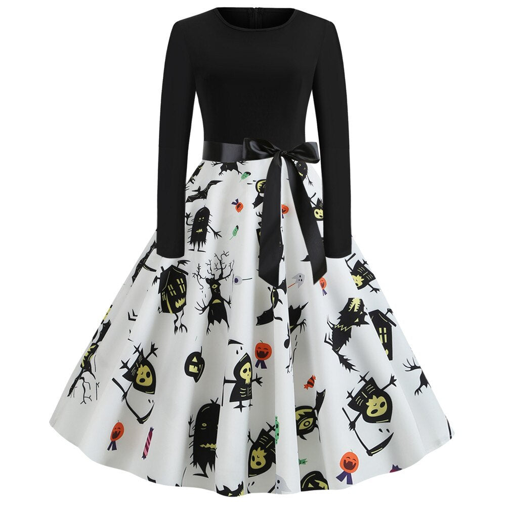 Robe de Costume Gothique à Manches Longues Tissu Doux 1