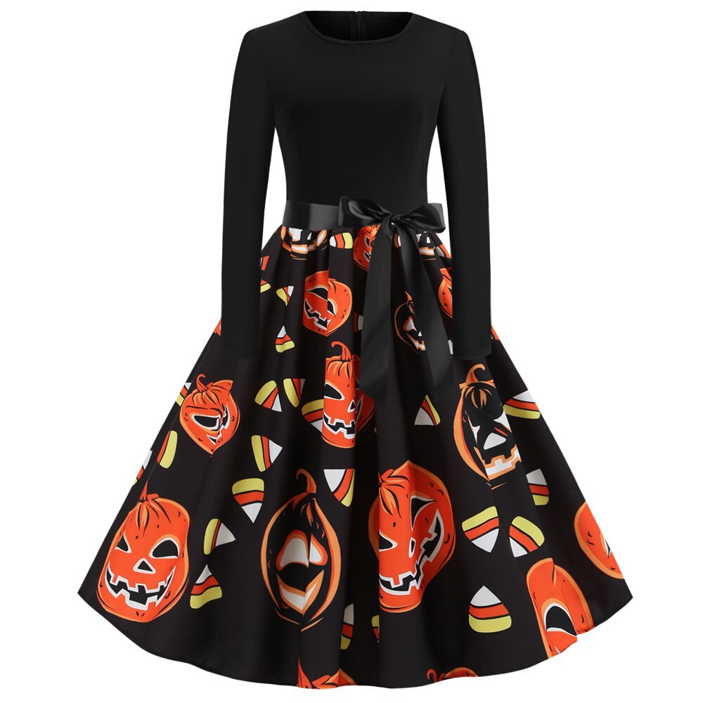 Robe de Costume Gothique à Manches Longues Tissu Doux 8