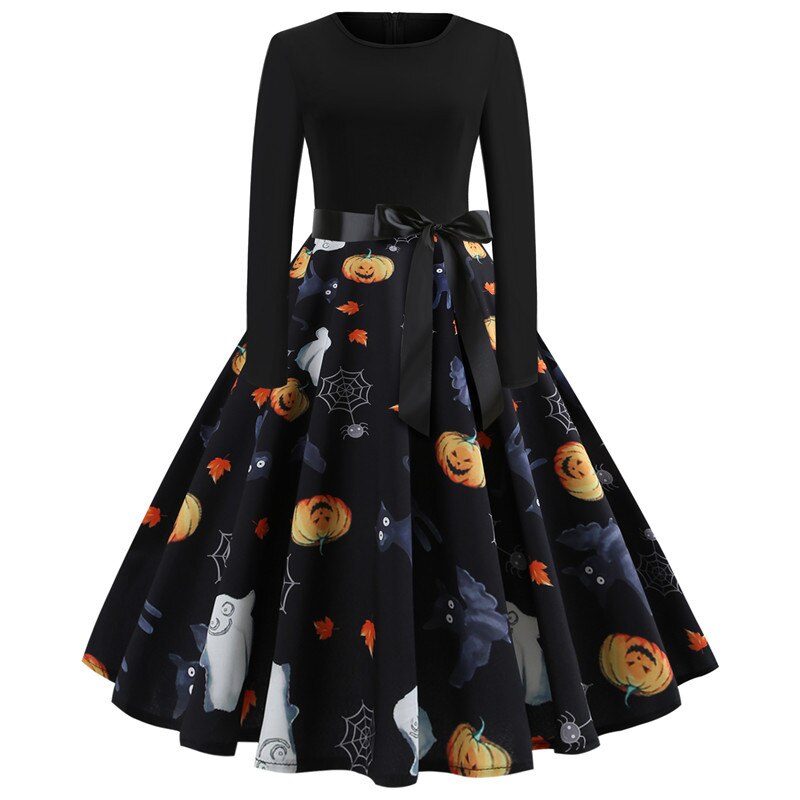 Robe de Costume Gothique à Manches Longues Tissu Doux 9