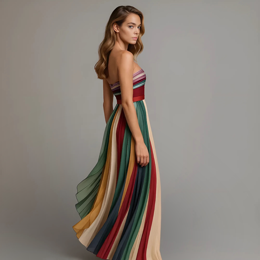 Robe de Fête Femme Longue à Plis pour Nouvel An et Célébrations 2