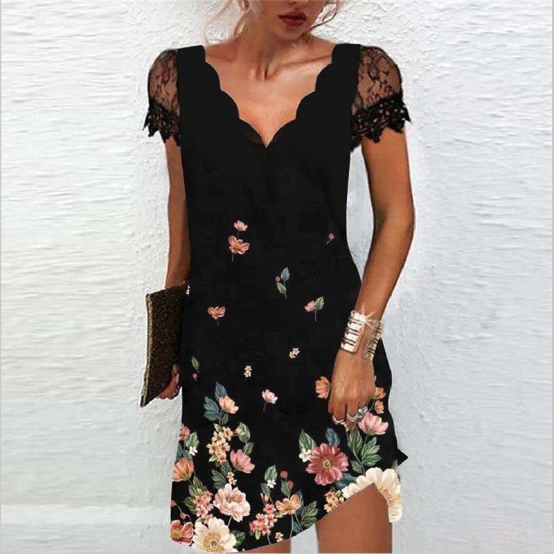 Robe de Soirée Chic à Sequins avec Manches en Dentelle pour Femmes 3