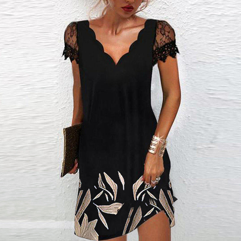 Robe de Soirée Chic à Sequins avec Manches en Dentelle pour Femmes 4