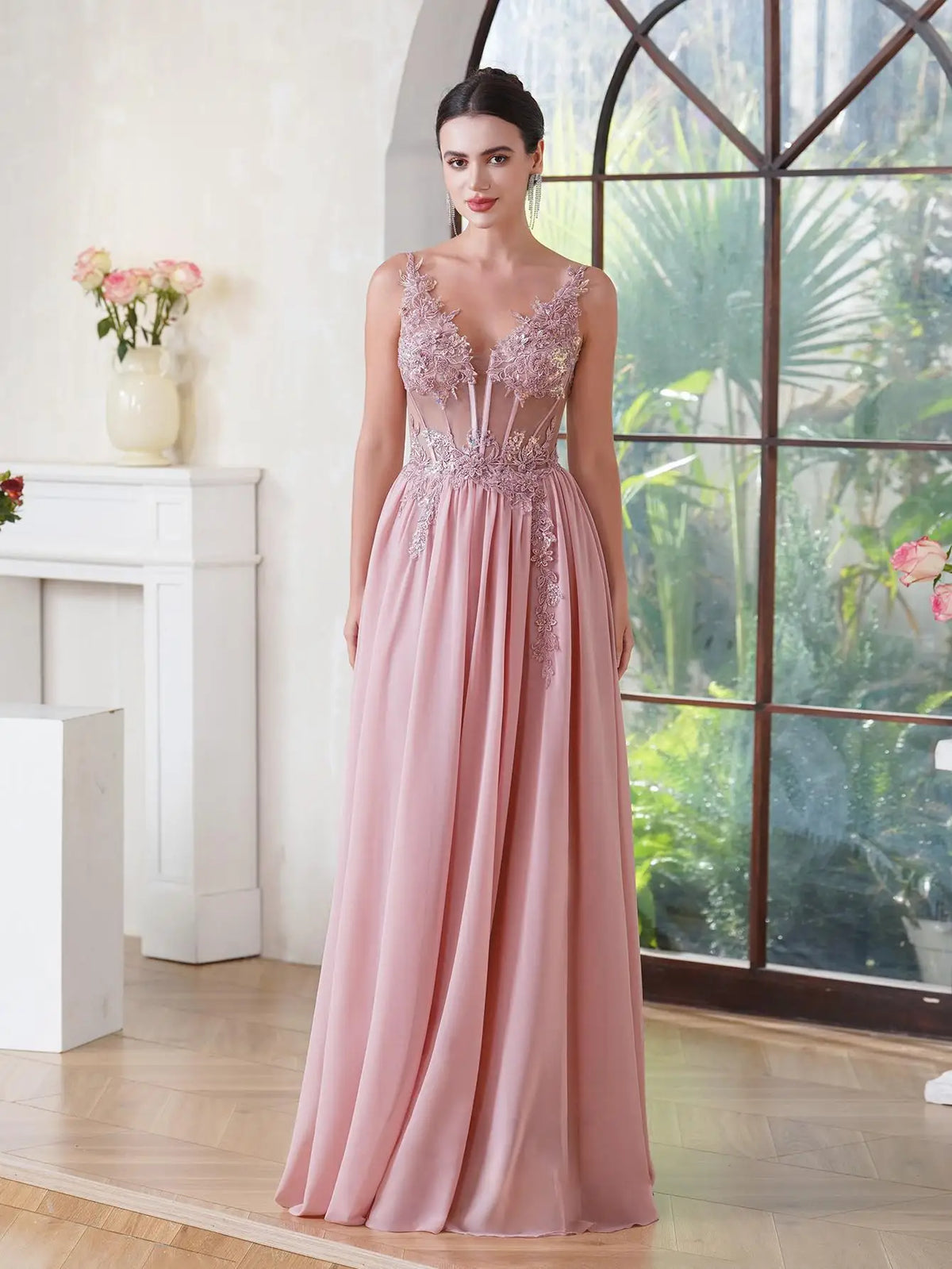 Robe de Soirée Élégante à Bretelles Spaghetti 9