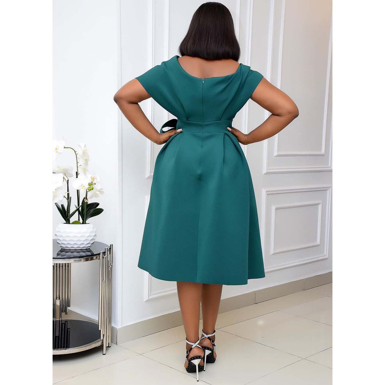 Robe de Soirée Femme Élégante à Décolleté en V