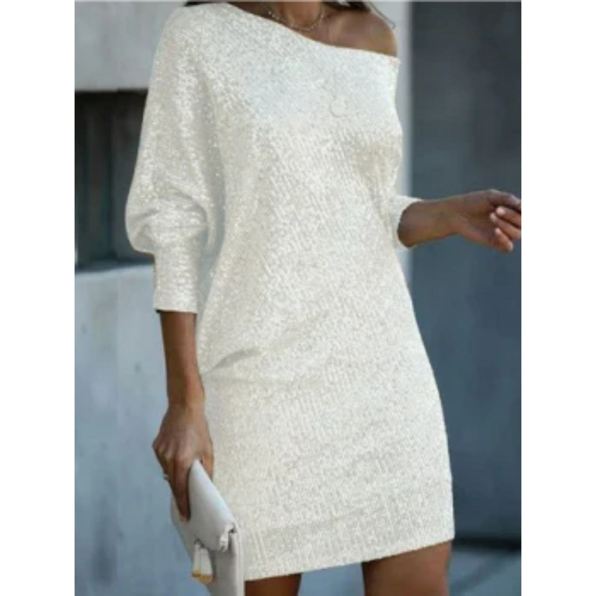 Robe de Soirée Femmes à Sequins Contrastés 2