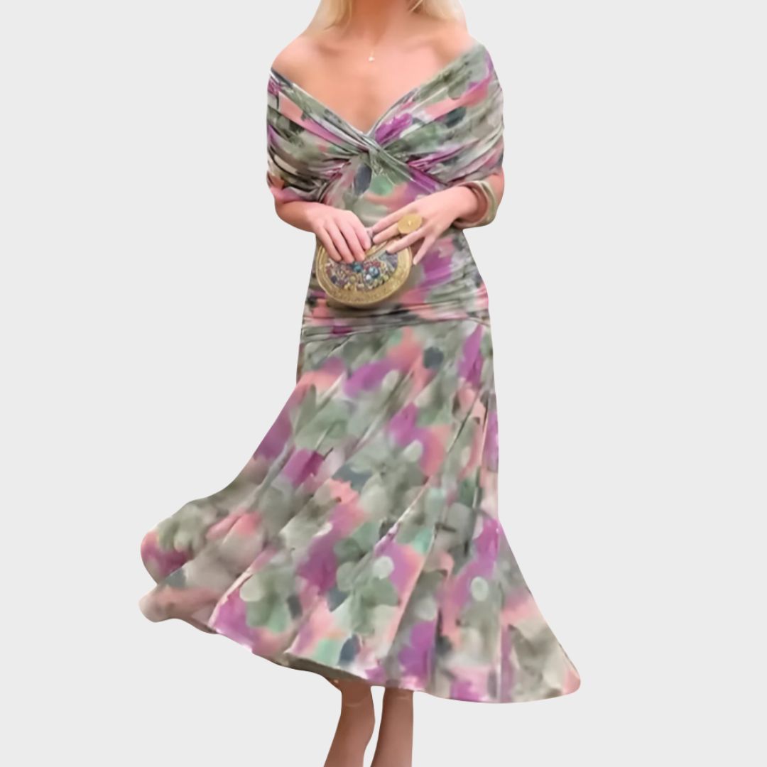 Robe de Soirée Longue Épaules Dénudées Chic pour Femme 1