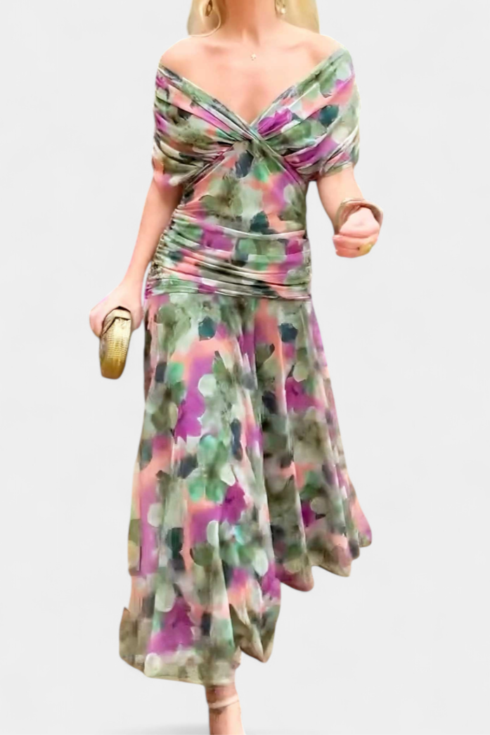 Robe de Soirée Longue Épaules Dénudées Chic pour Femme 2