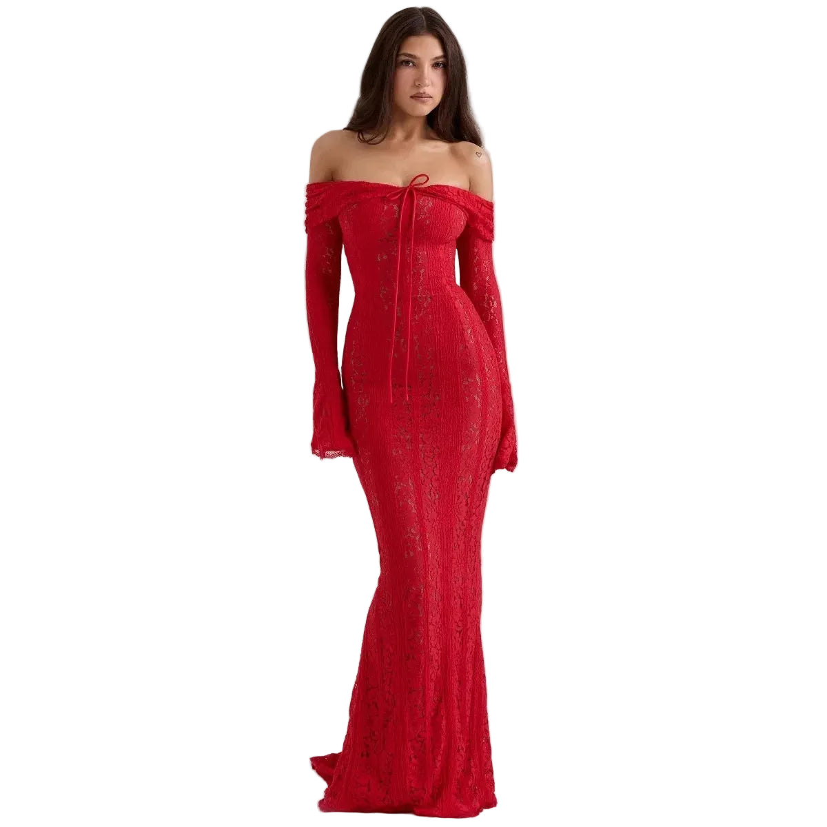 Robe de Soirée Longue Femme Manches Longues Design Raffiné 10