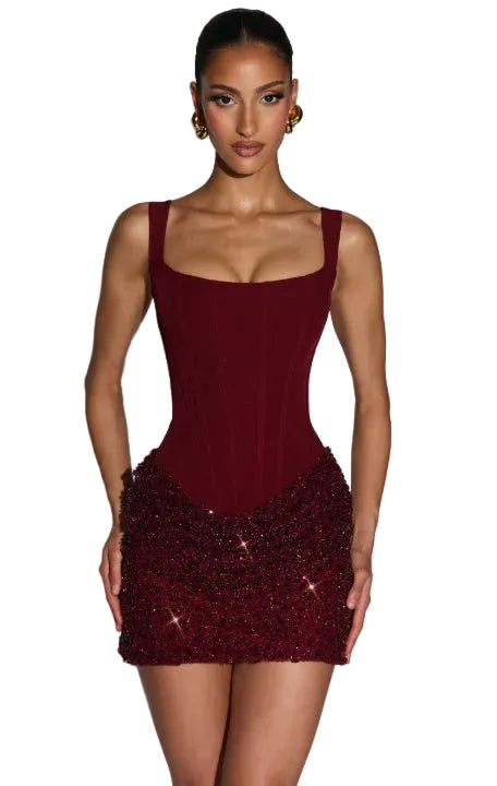 Robe de Soirée Mini à Paillettes pour Femmes 0