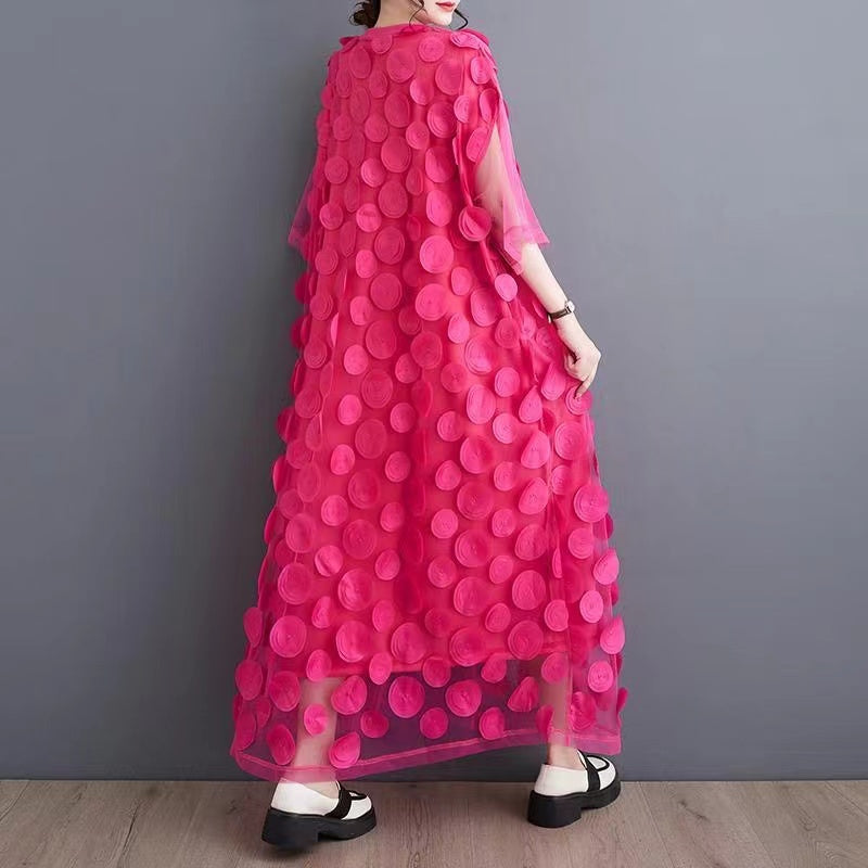 Robe de Soirée en Tulle pour Femme à Manches Mi-Longues 5